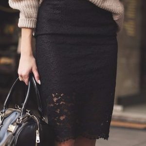 Guess by Marciano Black Lace Skirt
